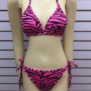 Hot Pink Tigress Fashion Bikini Set